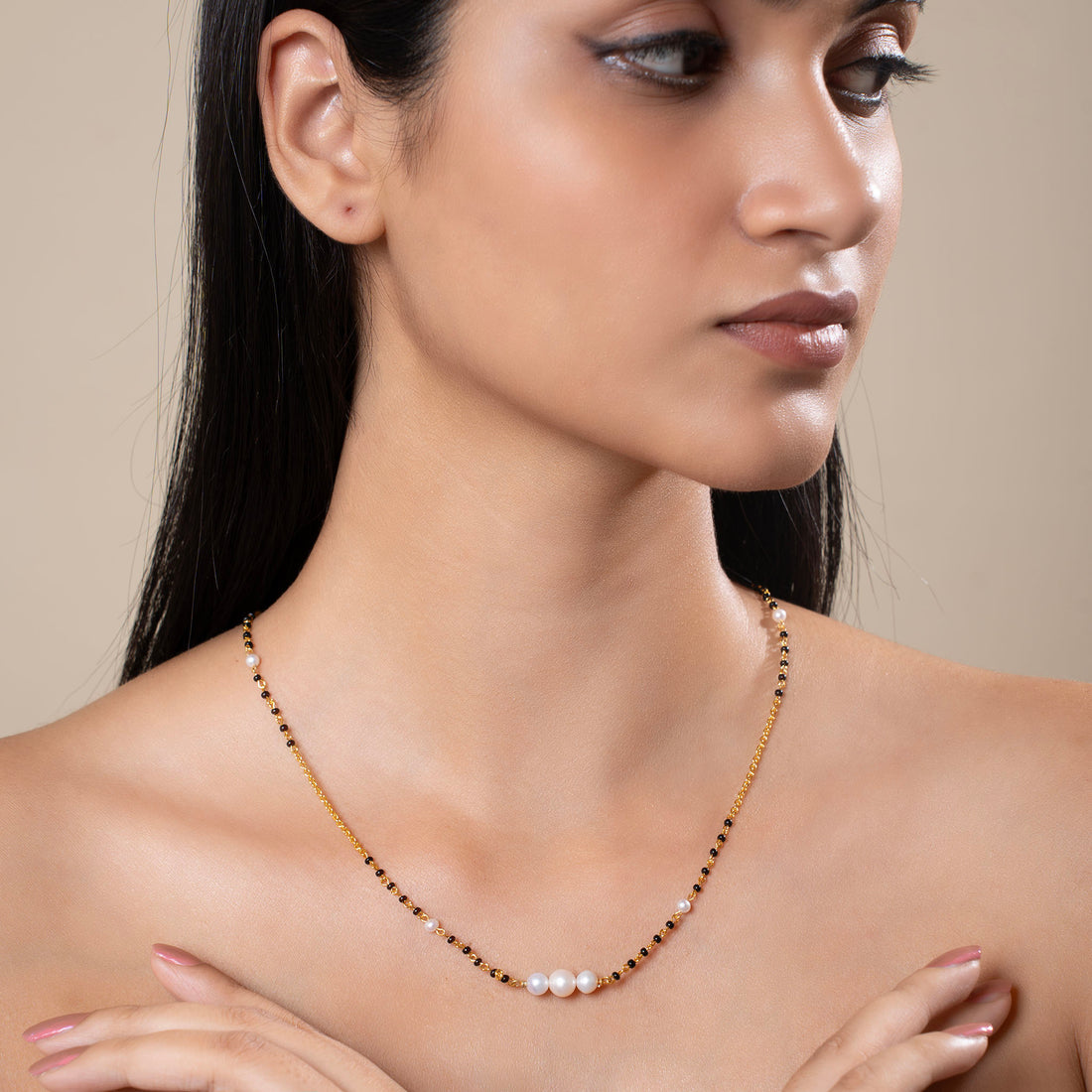 Clustered Pearl Mangalsutra