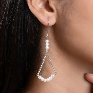 Clustered Teardrop Pearl Earring