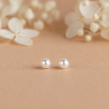 5-6 mm Real Pearl Stud Earrings