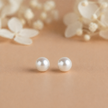 7-8 mm Real Pearl Stud Earrings