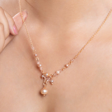Dainty Bead & Pearl Necklace