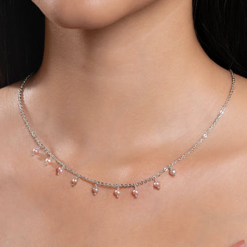 Delicate Arcing Pearl Necklace