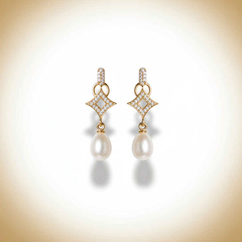 Timeless Square Pearl Earring