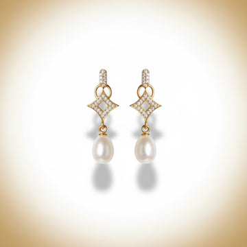 Timeless Square Pearl Earring
