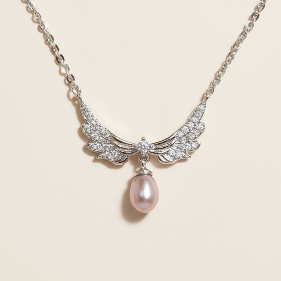 Angel Wing Pearl Pendant