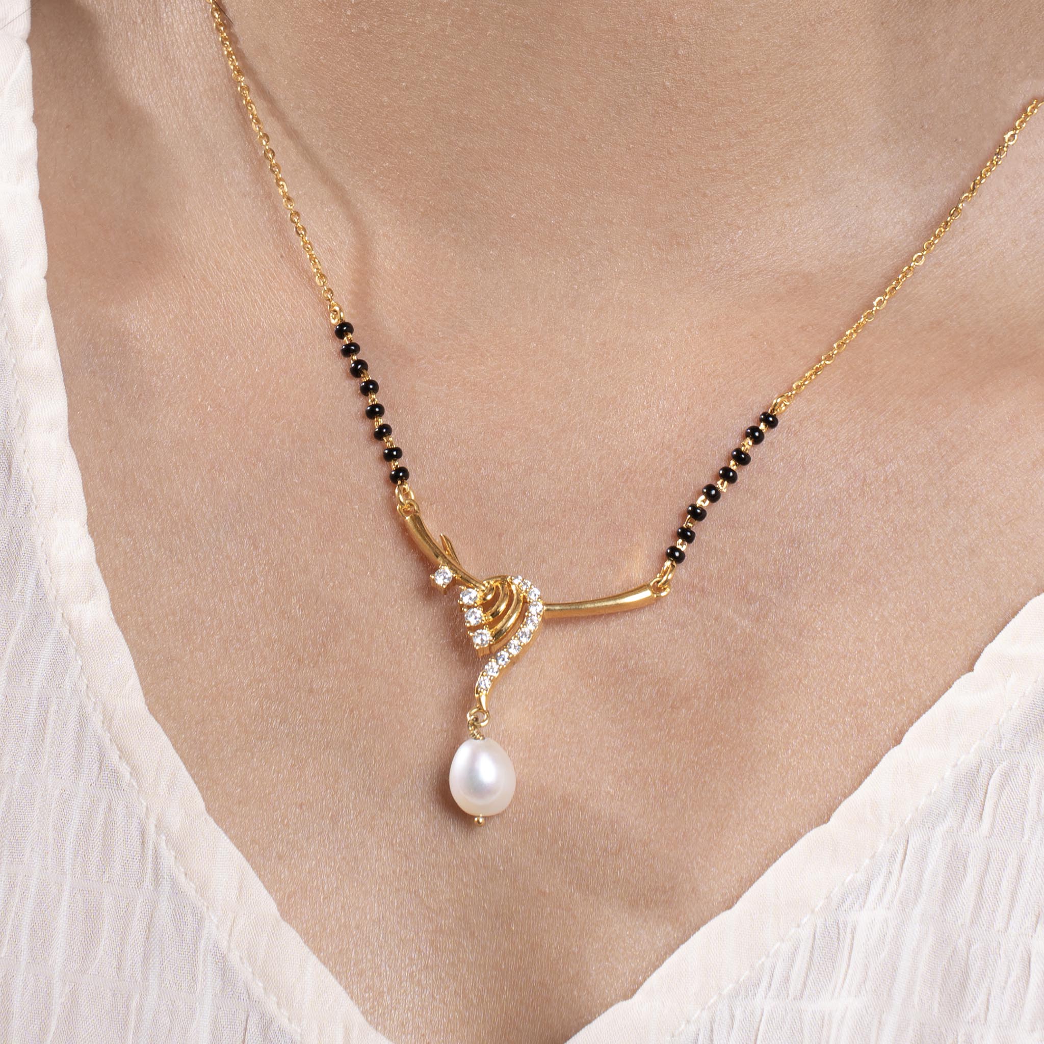 Mystic Elegance Pearl Mangalsutra