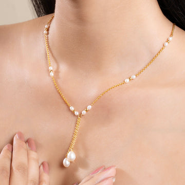 Opulent Pearl Y-Necklace
