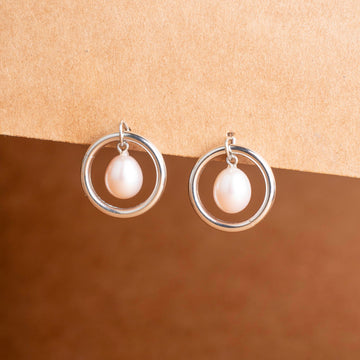 Statement Pearl Hoop Earring
