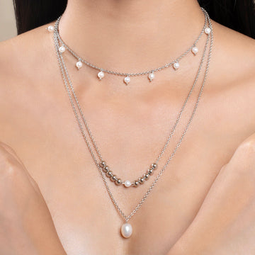 Three-Tier Pearl Necklace