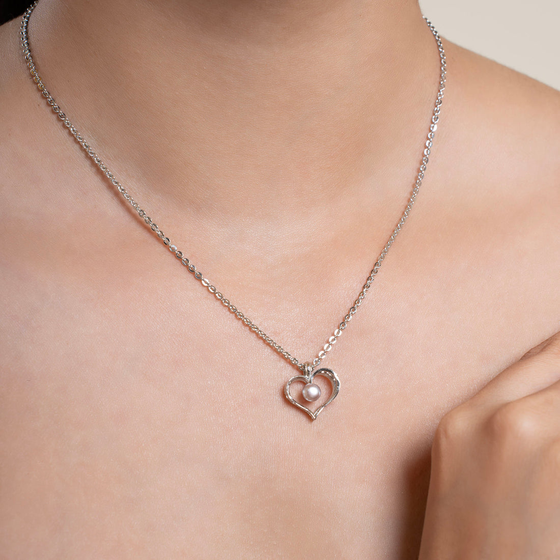 Treasured Heart Pearl Pendant