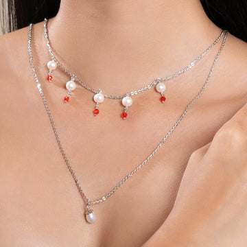 Twilight Layerd Pearl Necklace