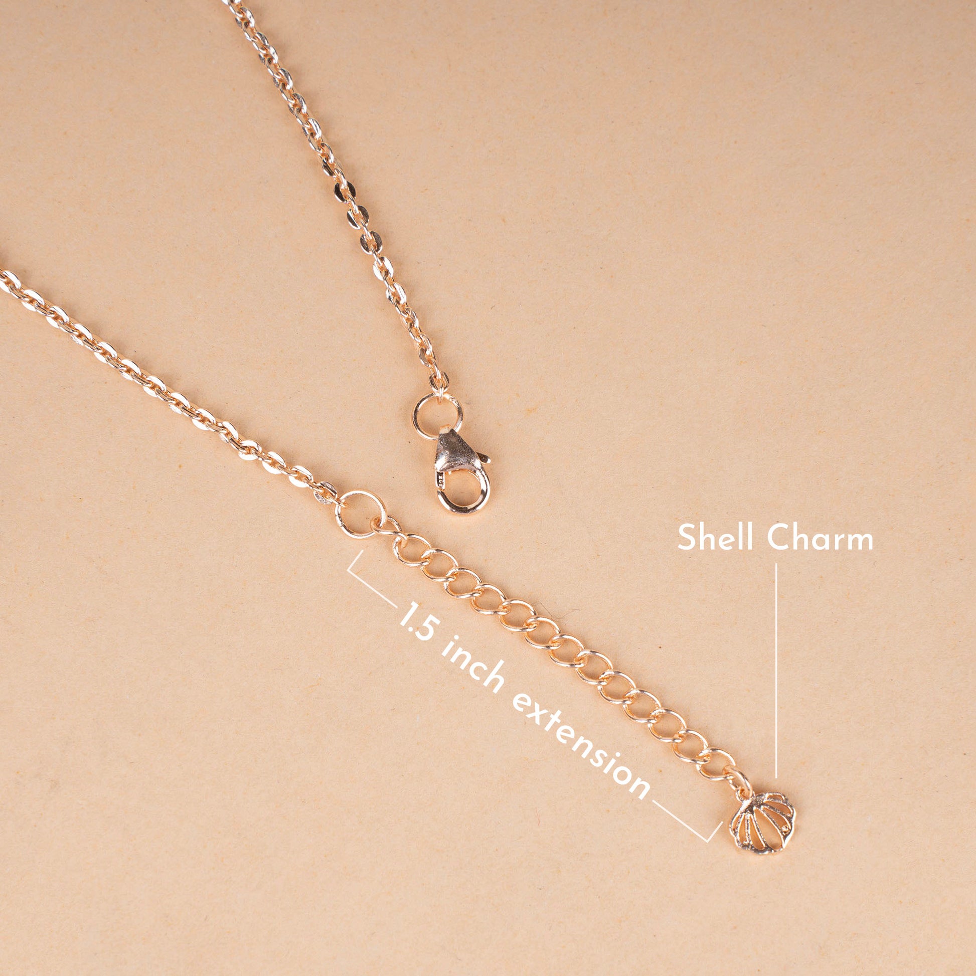 Adjustable extension chain rose gold necklace extender for pearl necklace fitting