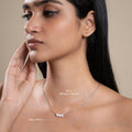 Delicate three pearl necklace in sterling silver