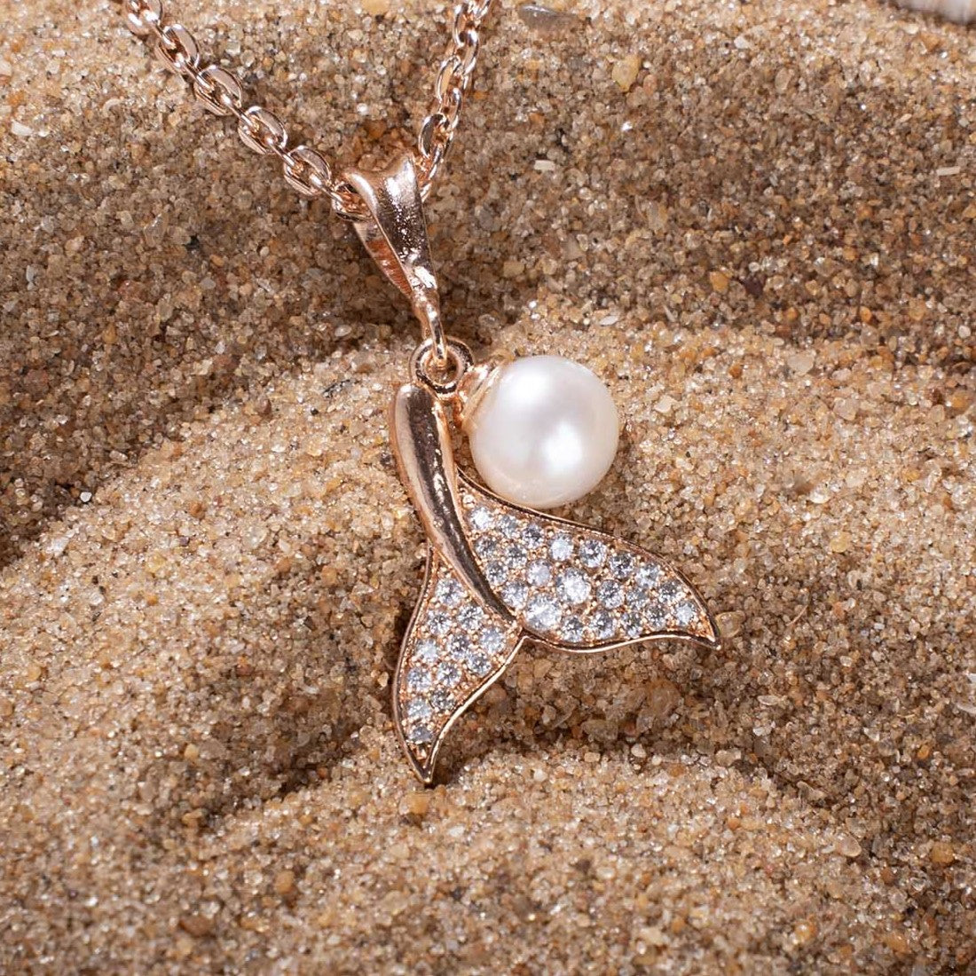 Mermaid Tail Pearl Pendant
