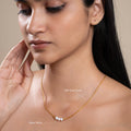 Modern pearl necklace in 925 sterling silver