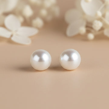 12-13 mm Real Pearl Stud Earrings