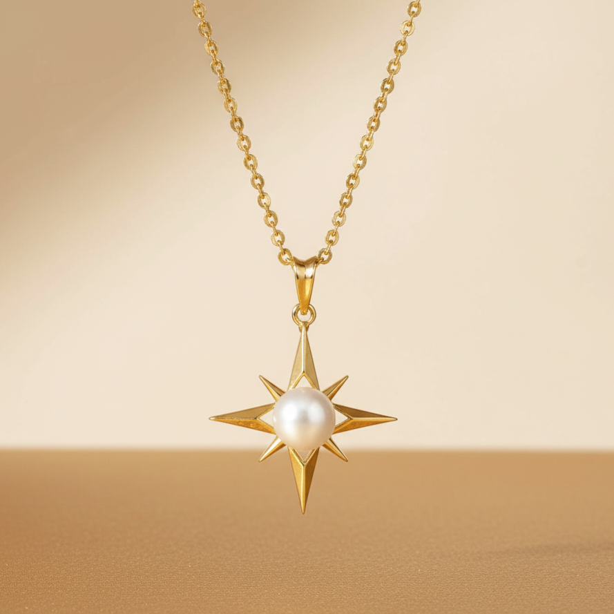 Starburst Pearl Pendant