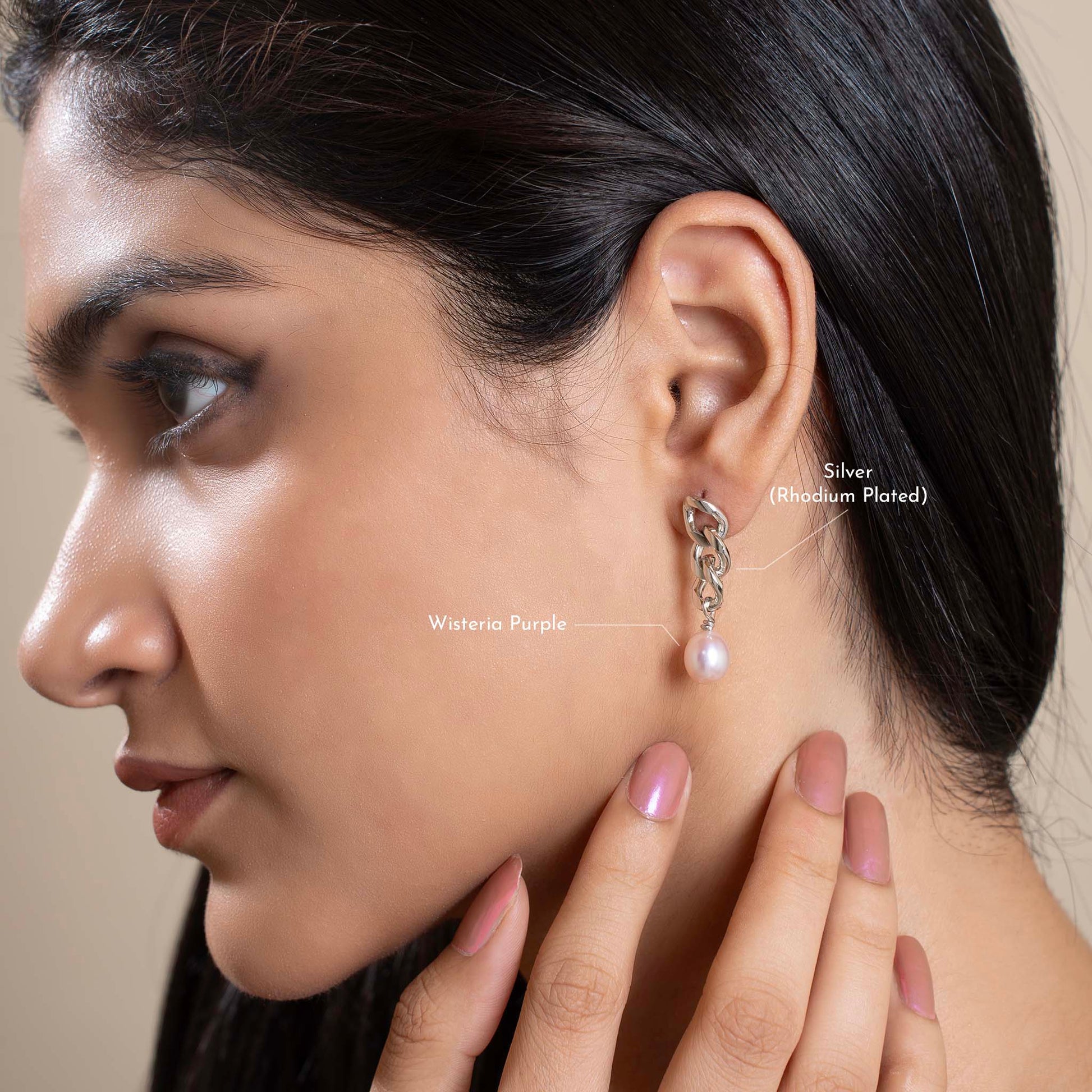 Pearl earrings for girlfriend gift elegant modern jewelry